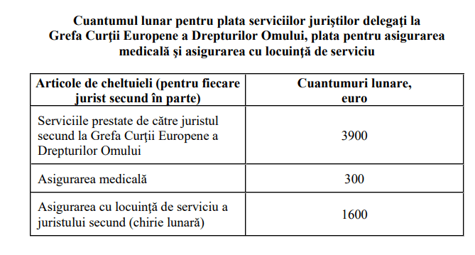 Zeci de mii de euro ne costă lunar juriștii secunzi la Grefa CEDO