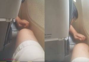 VIDEO // A adormit în avion și s-a trezit cu DURERI groaznice. Ce îi făcea persoana din fața lui 