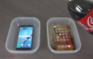 A pus Cola peste un Samsung şi un iPhone şi apoi le-a băgat pe amândouă la congelator. Ce s-a întâmplat când le-a scos 
