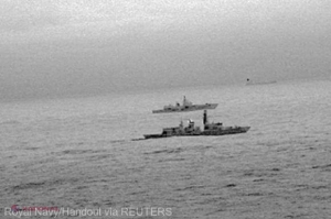 Vas militar RUS în apropierea apelor britanice