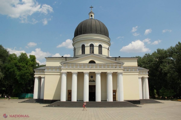 Catedrala înălţată din 1836 în centrul Chișinăului
