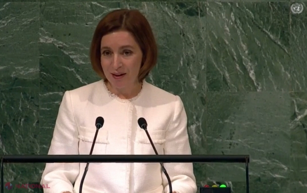 VIDEO // Discurs ISTORIC al Maiei Sandu de la tribuna principală a ONU: „Mă aflu astăzi în fața dumneavoastră, reprezentând cu mândrie R. Moldova, o viitoare membră a UE. Suntem concentrați, perseverenți și de neoprit”