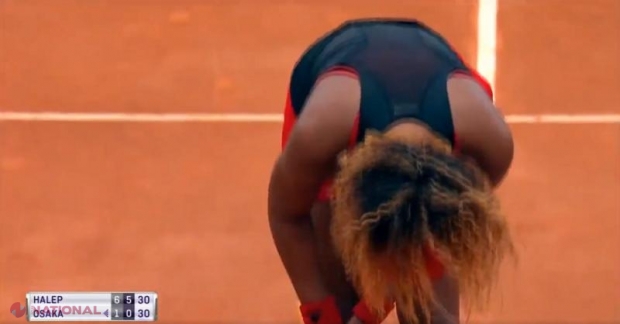 VIDEO // Între disperare și zâmbet auto-ironic. Reacțiile lui Naomi Osaka în fața asaltului Simonei Halep