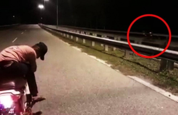 VIDEO // Imagini șocante! Un scuter condus de o... FANTOMĂ