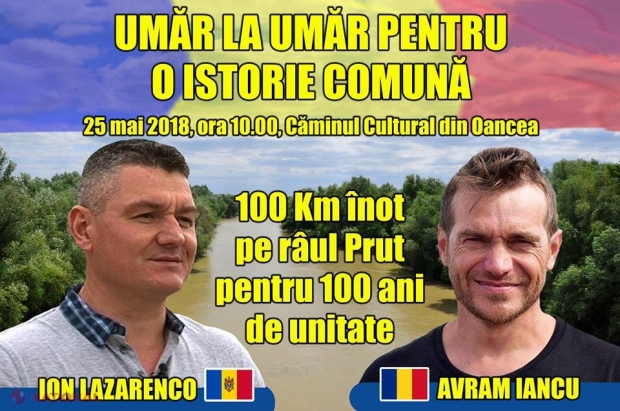 CENTENAR // Doi înotători din R. Moldova și România vor ÎNOTA 100 de kilometri pe Prut pentru a marca „istoria noastră comună” 