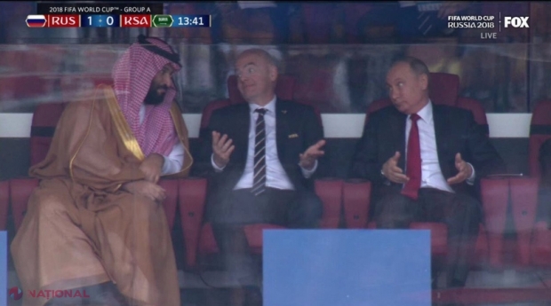 Ce să-i faci? Toţi ochii au fost pe ei! VIDEO // Reacţia de milioane a lui Putin în faţa prinţului Arabiei Saudite, după ce Rusia a marcat
