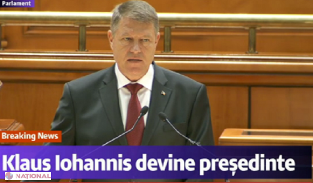 Declarațiile lui Klaus Iohannis la învestirea în funcția de președinte. Spune de la tribuna Parlamentului ce planuri are pentru R. Moldova
