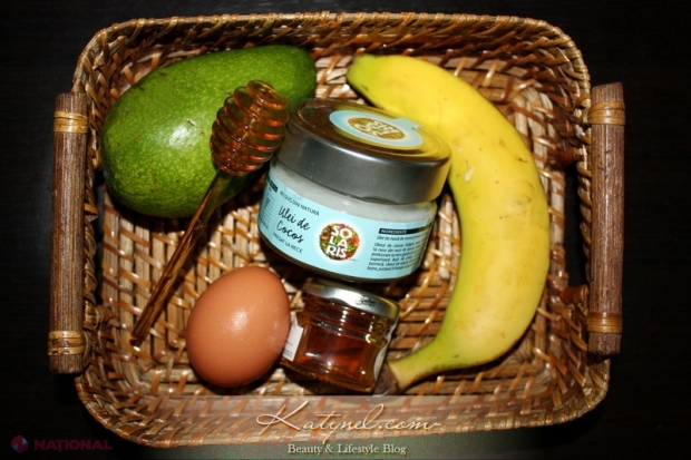 Mască de păr cu avocado, ou și ulei de cocos