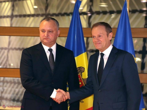Președintele Dodon a DECIS deja pentru toți cetățenii R. Moldova: I-a transmis lui Donald Tusk că va DENUNȚA Acordul de Asociere cu UE