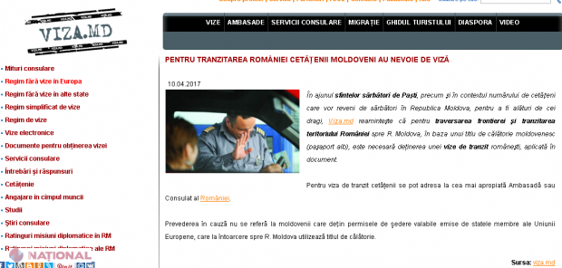 STOP FALS!: Pentru tranzitarea României, cetăţenii moldoveni au nevoie de viză. Care e totuși ADEVĂRUL