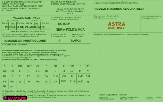 R. Moldova  va fi SUSPENDATĂ din sistemul internaţional Carte Verde