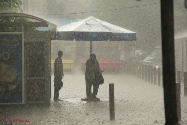 Atenție! Cod GALBEN de ploi puternice cu grindină pe întreg teritoriul R. Moldova