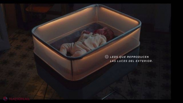 VIDEO // O invenţie genială: Pătuţul care adoarme imediat orice bebeluş