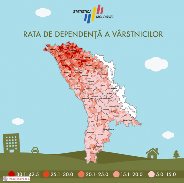R. Moldova ÎMBĂTRÂNEȘTE: Cei mai mulți vârstnici sunt la nordul republicii
