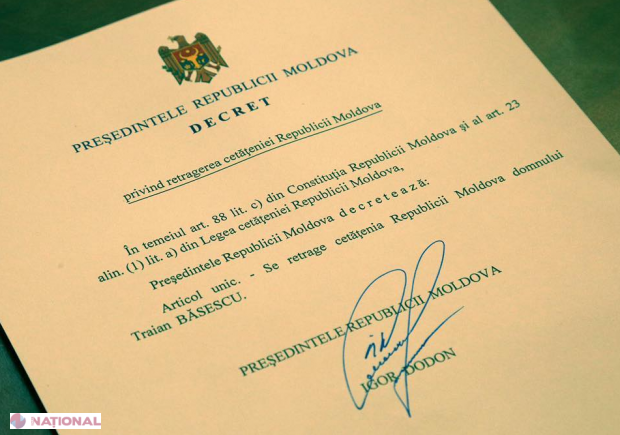 DOC Dodon a semnat decretul de RETRAGERE a cetățeniei lui Traian Băsescu