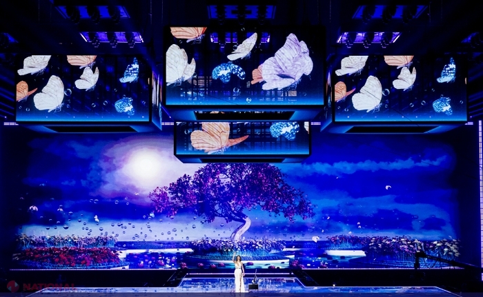 GALERIE FOTO // Imagini impresionante de la Malmo, acolo unde Natalia Barbu a avut prima repetiție pe scena „Eurovision”: Elemente din natură, pe toate ecranele LED 