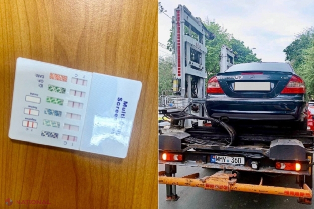 Tânăr drogat, prins în timp ce conducea un „Mercedes” pe străzile din Chișinău