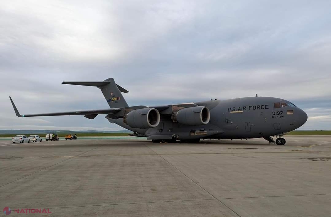 Un ​avion de transport STRATEGIC al Armatei SUA a adus în R. Moldova echipamente medicale și de apărare. Militarii sosiți vor implementa, alături de omologii moldoveni, tactici pentru asigurarea protecției cetățenilor în cazul situațiilor de urgență 