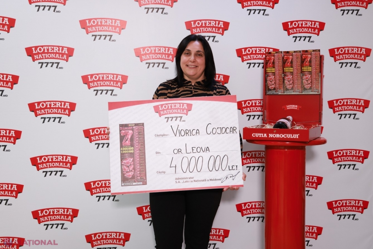 Câștig-RECORD la Loteria Națională a Moldovei – 4 000 000 de lei dintr-o singură lovitură. Biletul câștigător a ajuns la o femeie din Leova, care muncește de 15 ani în Italia. „Am început să plâng ca un copil și nu mă puteam opri…”