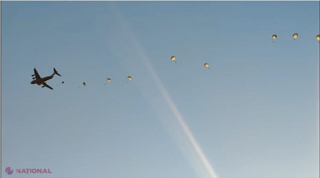„Swift Response-2024”: Salturi cu parașuta, efectuate de militari din R. Moldova și SUA la Florești și Fălești