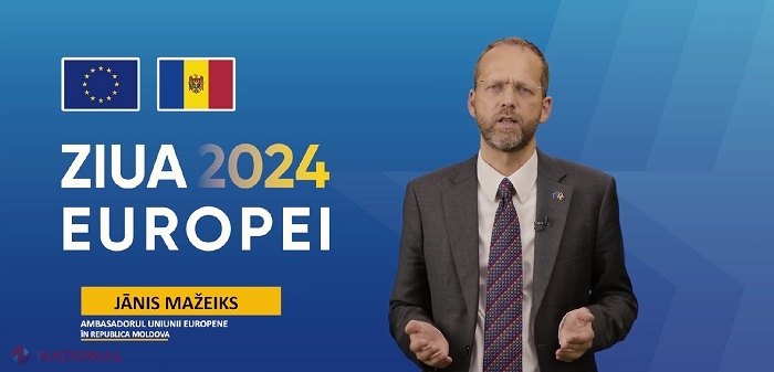 VIDEO // Șeful Delegației UE la Chișinău, Jānis Mažeiks, mesaj de Ziua Europei: „Anul acesta are o semnificație specială pentru R. Moldova, deoarece veți avea prilejul de a vă exprima opinia în cadrul referendumului privind aderarea la UE”