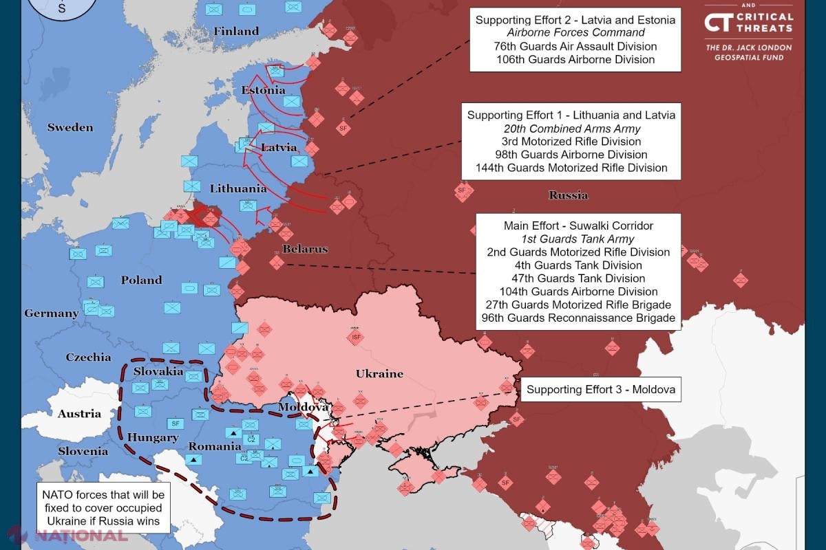 ISW: Rusia cucereşte Ucraina, dacă SUA nu acţionează urgent. Granițele NATO din România, Polonia, Ungaria și Slovacia vor fi ameninţate în premieră