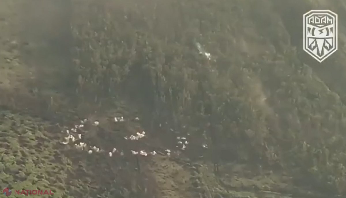 VIDEO // Imagini reale cu RĂZBOIUL din Ucraina. Cum arată un bombardament cu muniții cu dispersie 