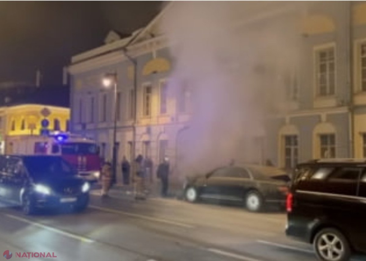 VIDEO // Una dintre limuzinele lui Putin, în FLĂCĂRI