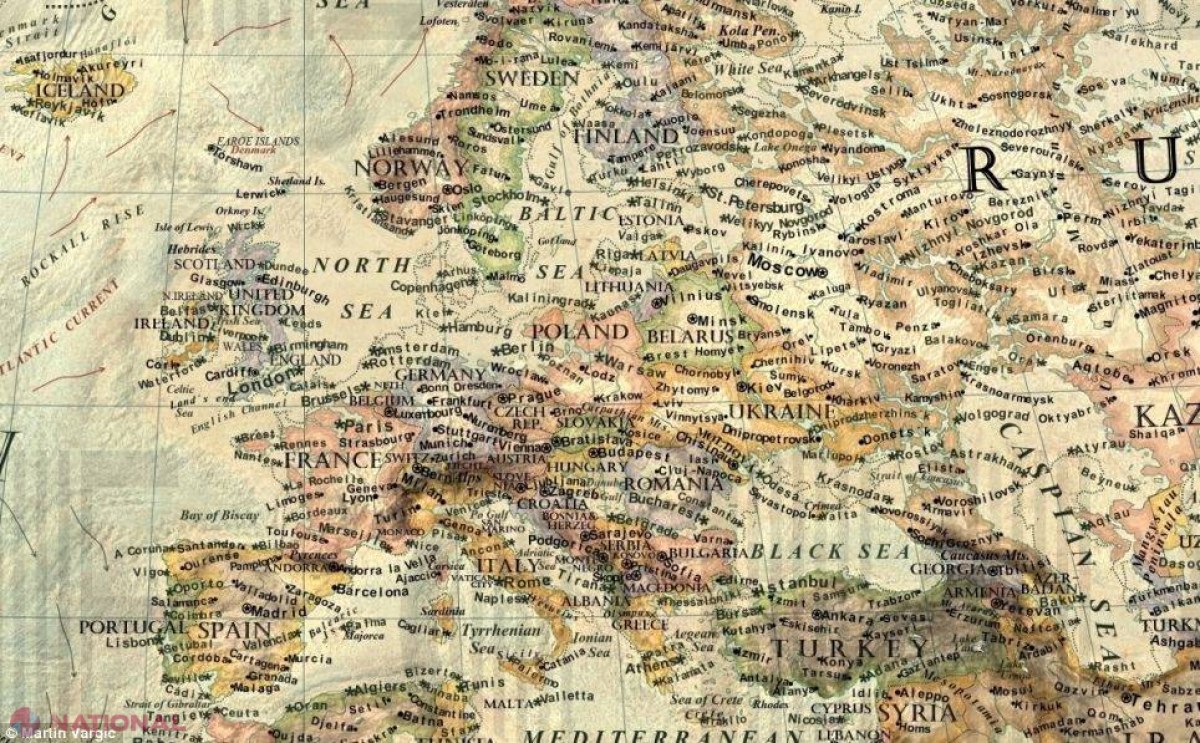 FOTO // Cum va arăta harta lumii dacă nivelul mărilor va creşte cu 80 de metri. Va fi afectată ușor și R. Moldova