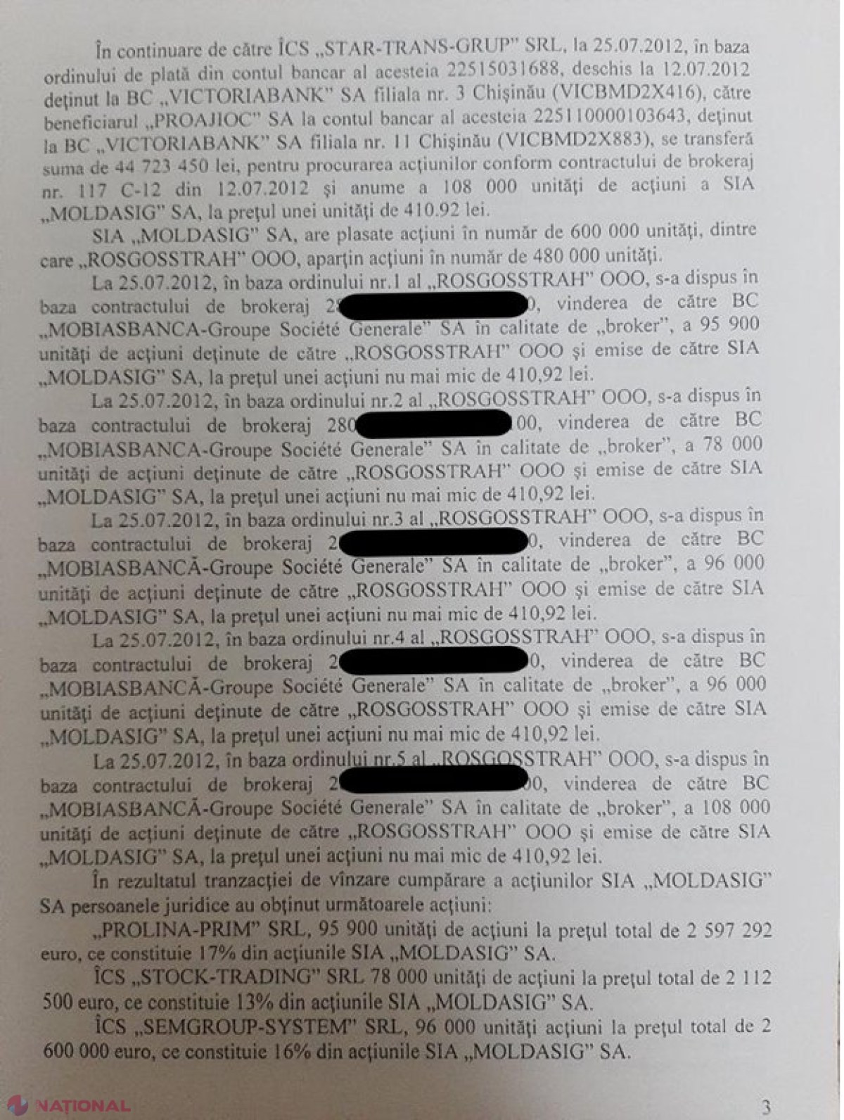 DOC // Platon a cumpărat „Moldasig