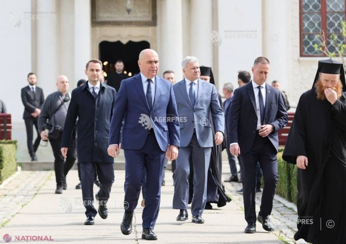 Președintele interimar de la București, Ilie Bolojan, la slujba religioasă dedicată Unirii Basarabiei cu România, la Mănăstirea Cernica