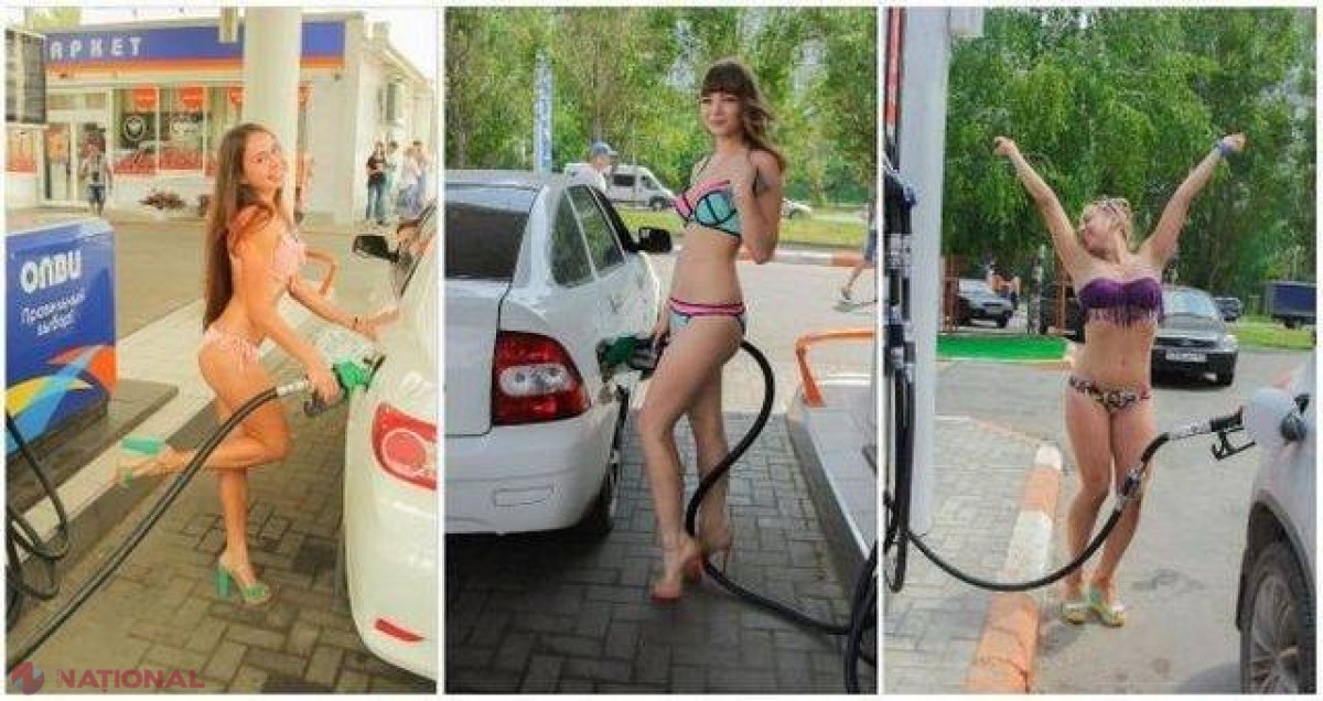 FOTO // Oferta INCREDIBILĂ făcută de o benzinărie din Rusia. Iată ce primeai dacă mergeai la pompă îmbrăcat în bikini şi pe tocuri]