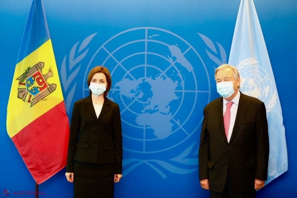 Președinta Maia Sandu, discuție la New York cu secretarul general al ONU, Antonio Guterres: „I-am confirmat angajamentul R. Moldova de menținere a păcii și stabilității în regiune și în lume”