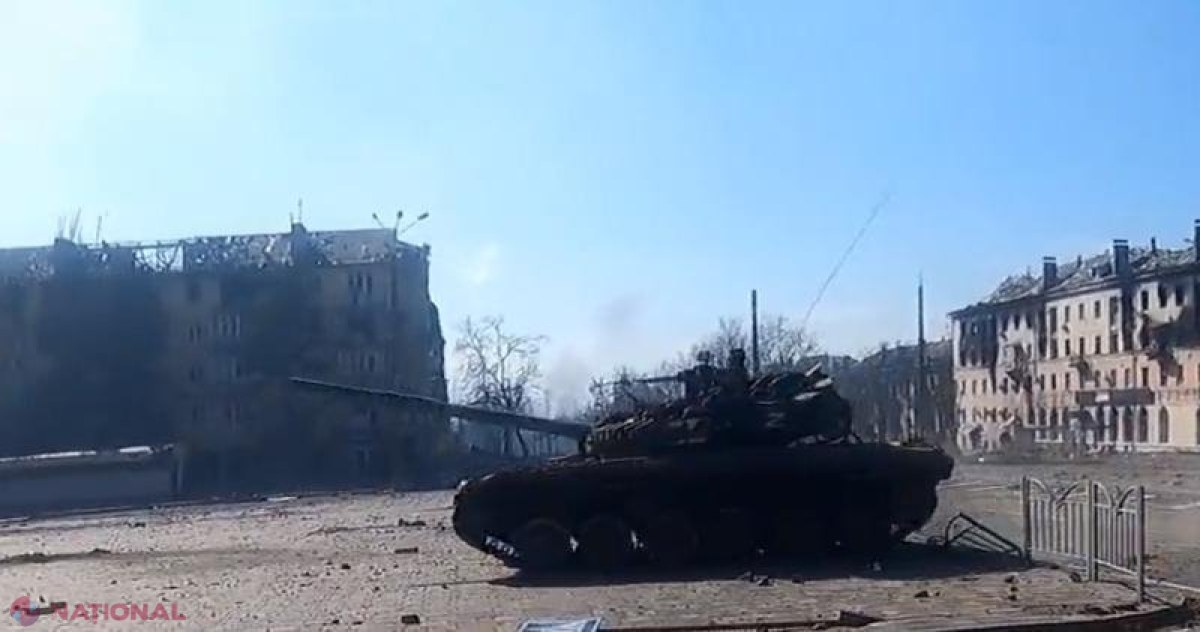 VIDEO // Rușii sărbătoresc distrugerea orașului Mariupol făcând drifturi cu tancurile