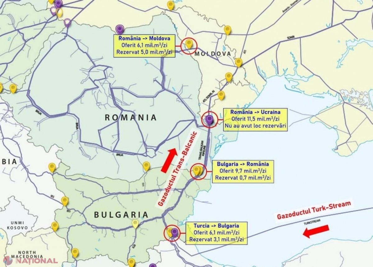 Schema prin care rușii vor să livreze gaze în Transnistria. Chișinăul va permite tranzitul, dar cere dezinstalarea a 11 puncte de control instalate ilegal în 2022. „Noi permitem acest tranzit, dar Tiraspolul va întreprinde câteva acțiuni”