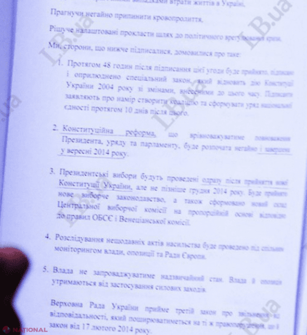 DOC // Care sunt cele cinci condiții înaintate lui Ianukovici