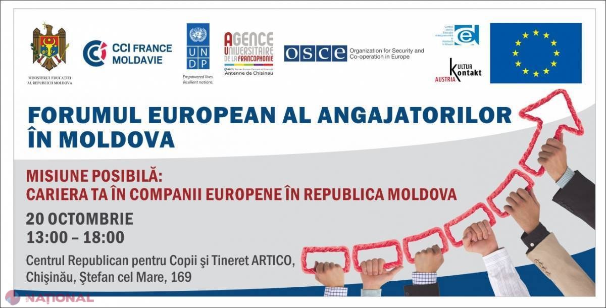  Premieră în R.M. // Cei mai mari angajatori din țară și investitori europeni vor oferi LOCURI de MUNCĂ la Chișinău