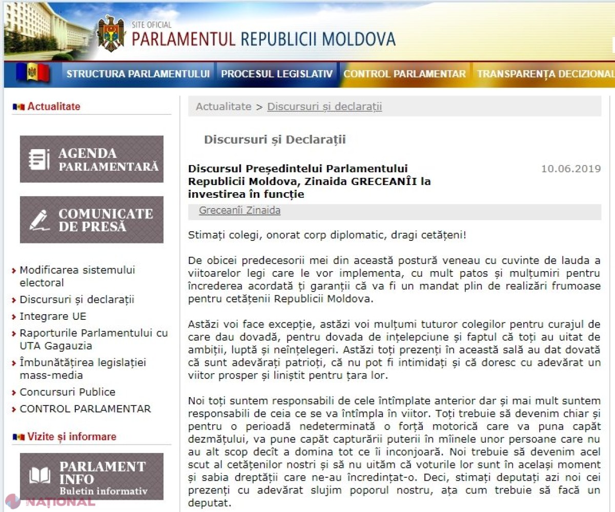 FOTO // Situație ILARĂ pe pagina oficială a Parlamentului de la Chișinău