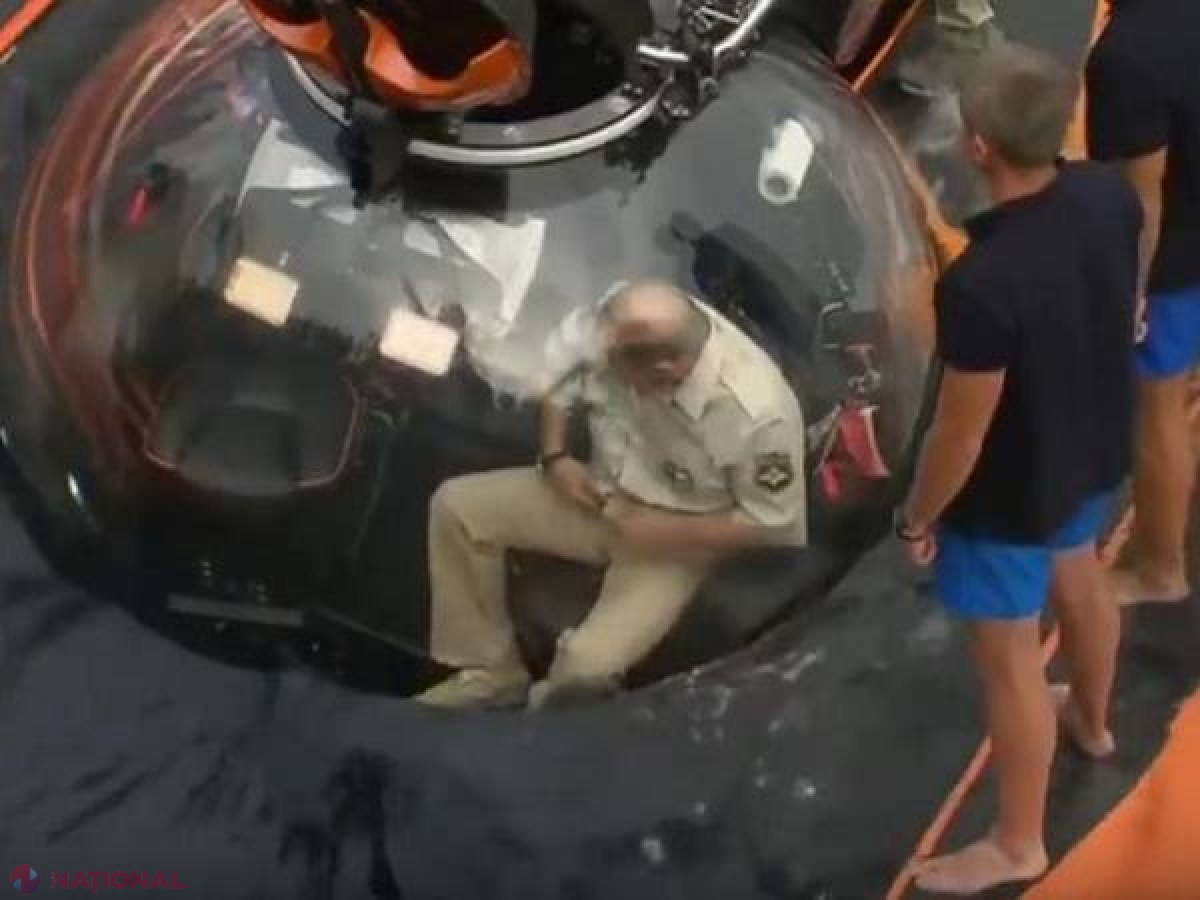 Putin, acțiuni de PR în Crimeea: A coborât la o adâncime de 83 de metri