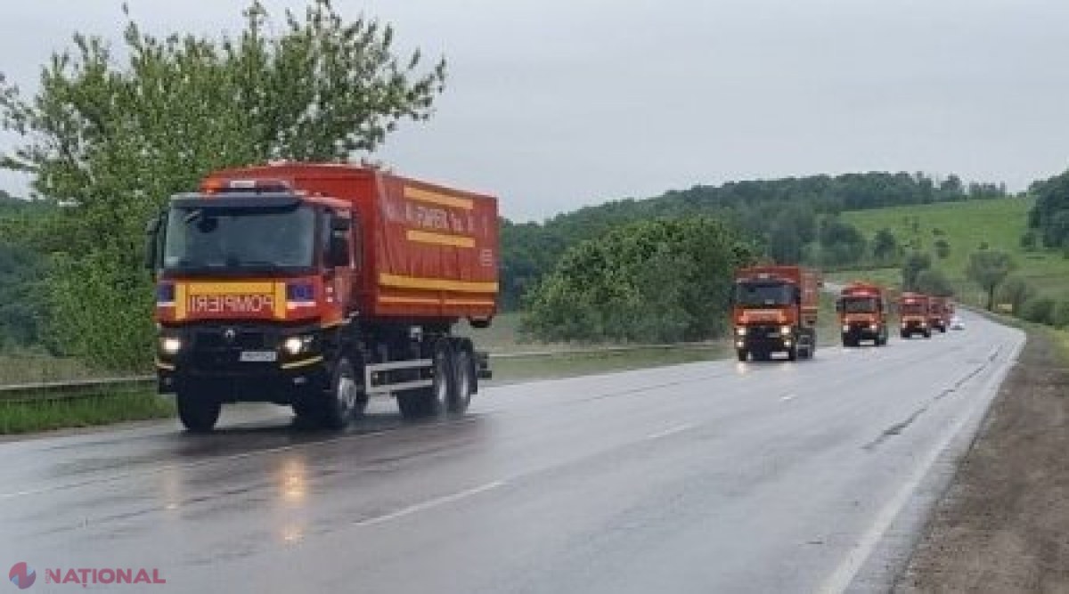 Ajutorul UMANITAR oferit de România a ajuns la Cernăuți. Cele 11 camioane au fost parcate în Piața Teatrului din Cernăuți
