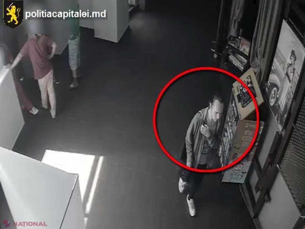 VIDEO // Individul din imagine este căutat de Poliție: Ce-a făcut zilele trecute într-un centru comercial din Chișinău