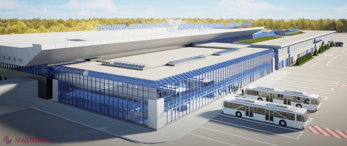 VIDEO // Aeroportul „Eugen Doga” se schimbă la față. Proiectul de 700 de MILIOANE de lei prevede extinderea terminalului de pasageri, amenajarea unor noi zone de așteptare, o terasa acoperită, cabine de duș și business lounge