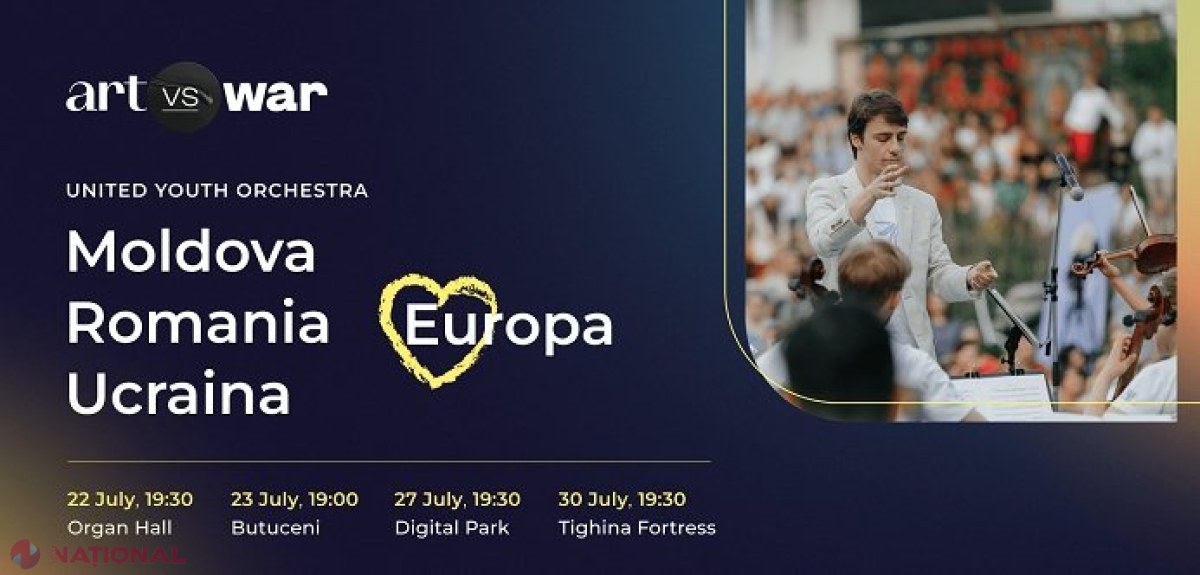 Mai mult de 110 muzicieni din șapte state în patru CONCERTE organizate de UE în R. Moldova, ca răspuns la războiul din Ucraina: Unde vor avea loc reprezentațiile 