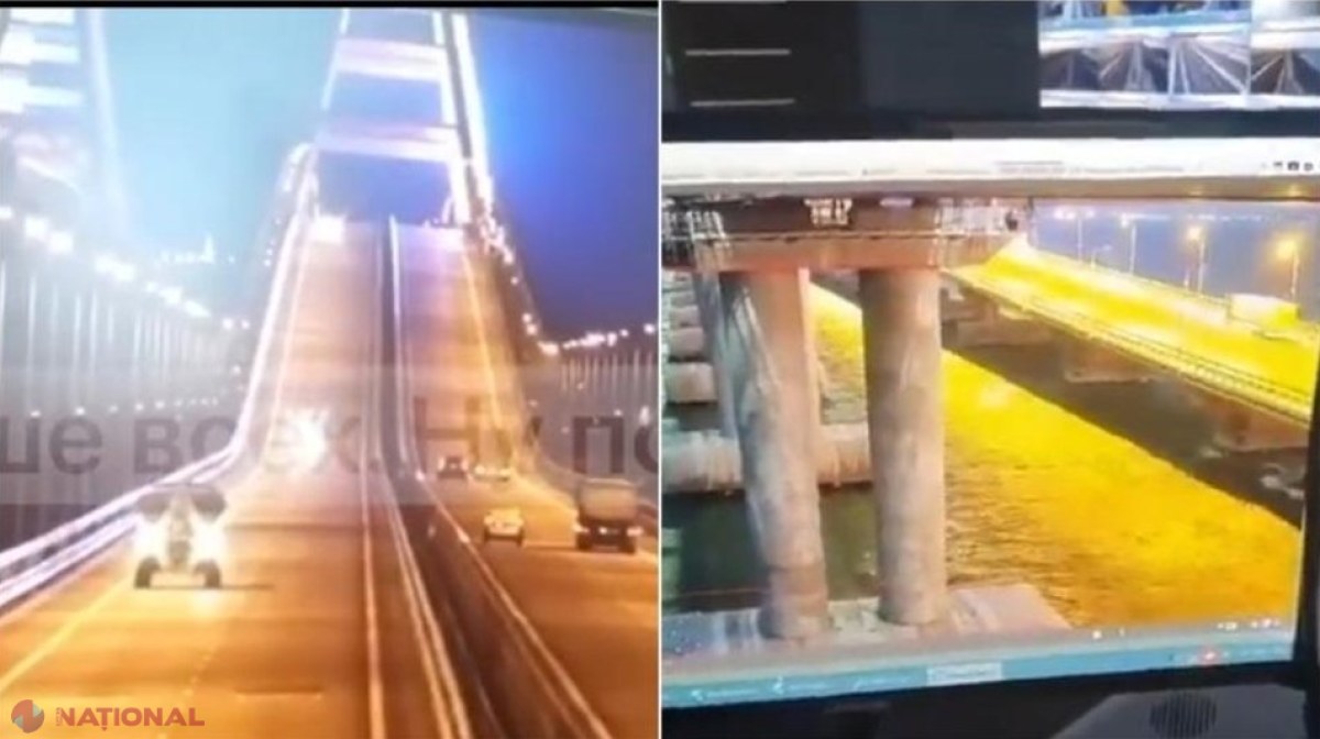 VIDEO // Primele imagini cu momentul EXPLOZIEI de pe Podul Kerci care leagă Crimeea de Rusia. Kremlinul a dat DIRECTIVE clare presei privind modul cum trebuie relatată situația