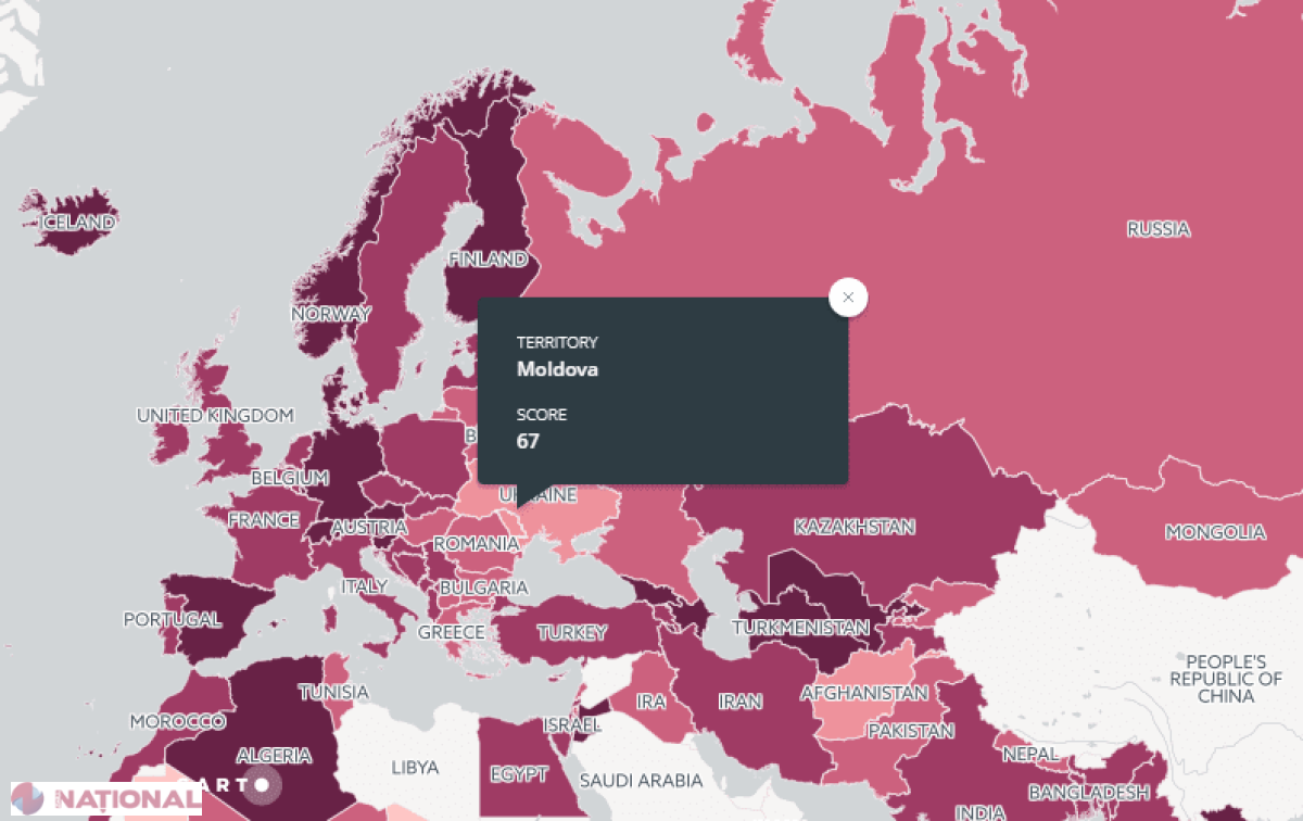 HARTA celor mai SIGURE ţări din lume. R. Moldova este pe ultimul loc în Europa