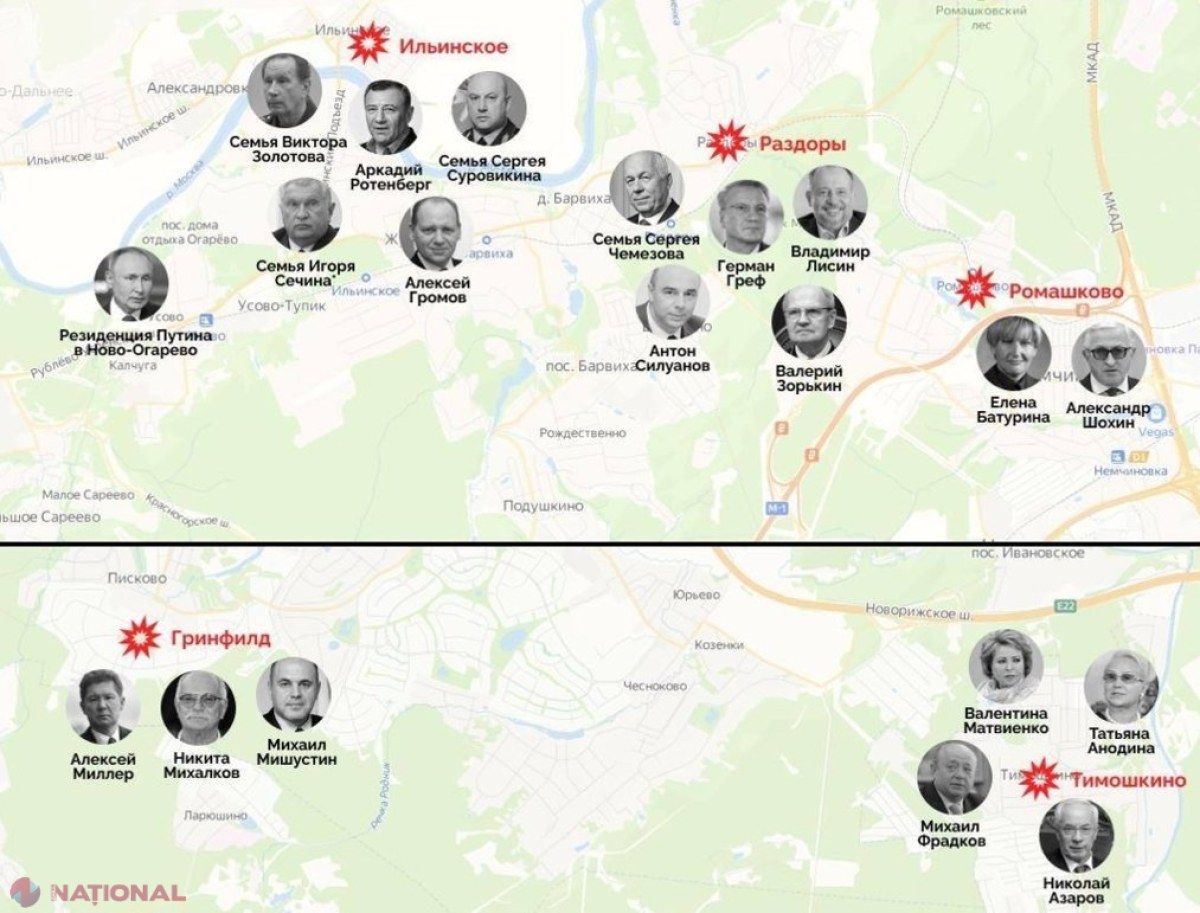 FOTO // Cine sunt VIP-urile ale căror vile LUX s-au aflat în raza de atac a dronelor ce au lovit cartierele rezidențiale ale Moscovei
