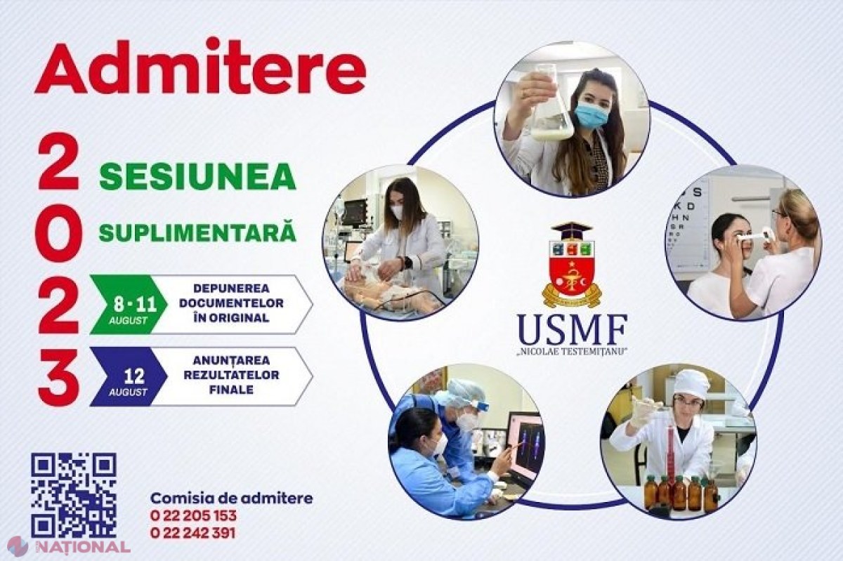 ADMITERE // Sesiune suplimentară la USMF „Nicolae Testemițanu”: 60 de locuri libere, cele mai multe la Sănătate publică și Tehnologie radiologică