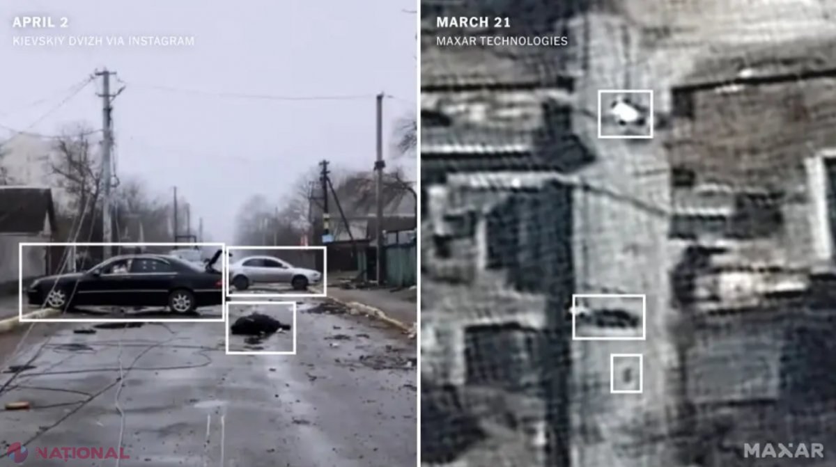 VIDEO // O nouă DOVADĂ că autoritățile din Rusia MINT în legătură cu masacrul provocat de soldații ruși la Bucha. Imaginile din satelit DEMONSTREAZĂ că civilii ucraineni, despre care rușii spuneau că ar MIȘCA, zac pe stradă de trei săptămâni 