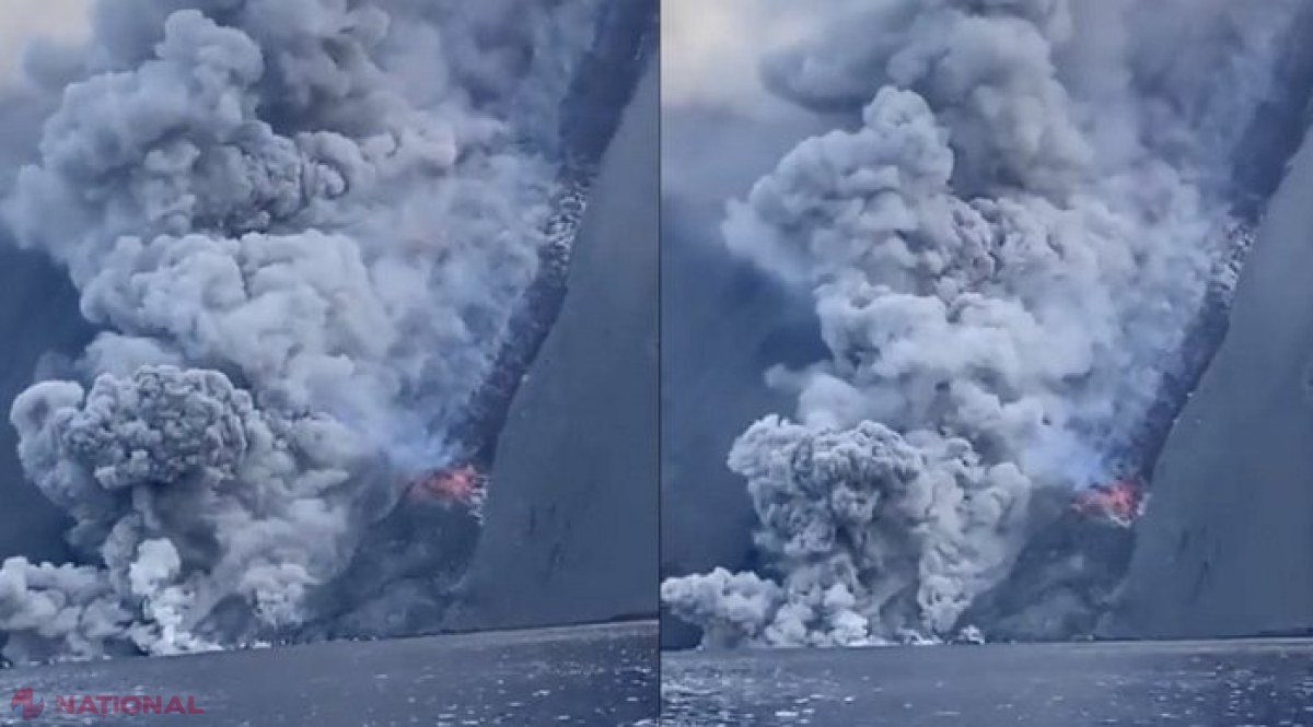 VIDEO spectaculos: Erupția unui vulcan din Italia, filmată de un martor! Alertă portocalie de mișcări seismice
