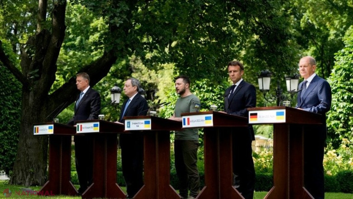 Macron anunţă că Franţa, Germania, Italia şi România susţin candidaturile „imediate” ale Ucrainei și R. Moldova la UE